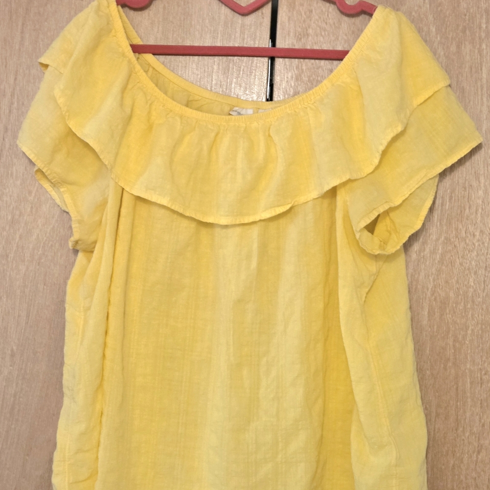 Westbound Sunny Yellow Ruffled Blouse